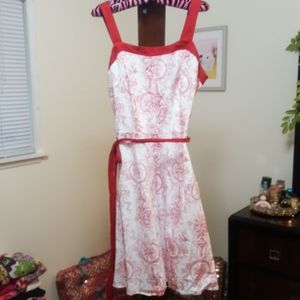 Torrid Red and White Tea Dress